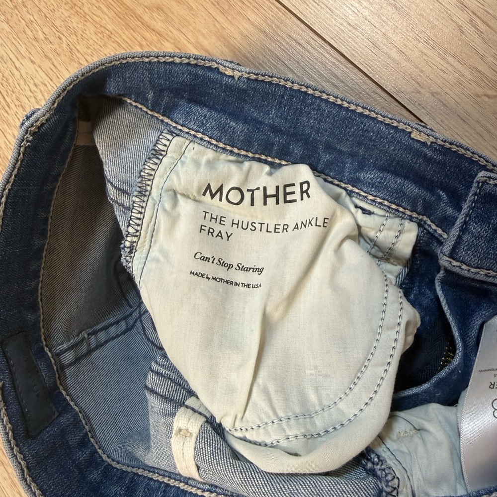 Mother Hustler Ankle Fray Denim Jeans - Picture 7 of 9